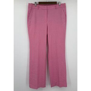 J.Crew Stretch Preston Wool Trousers Women 14 Pink Straight Leg Retro Revival